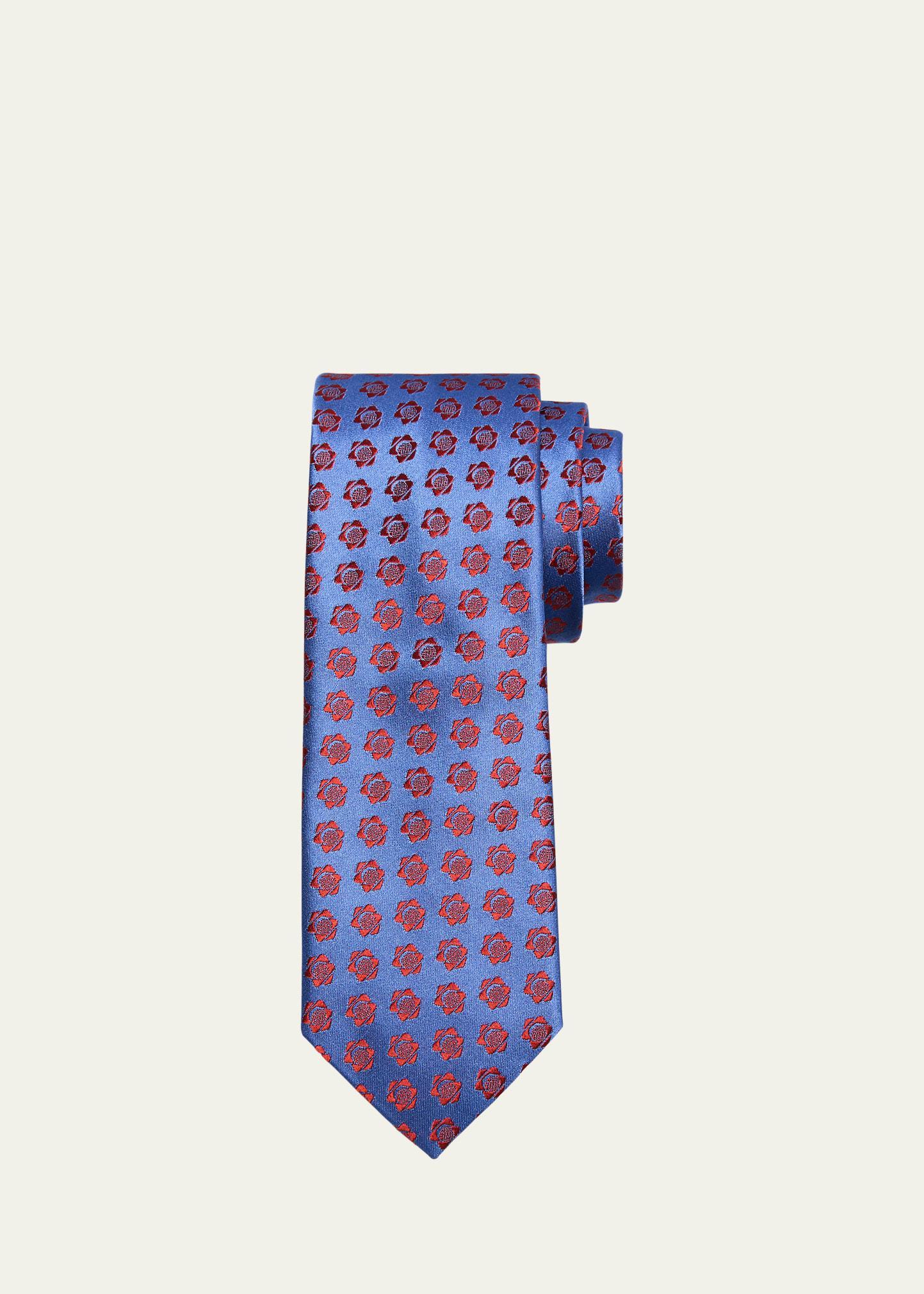 Mens Silk Floral Jacquard Tie Product Image