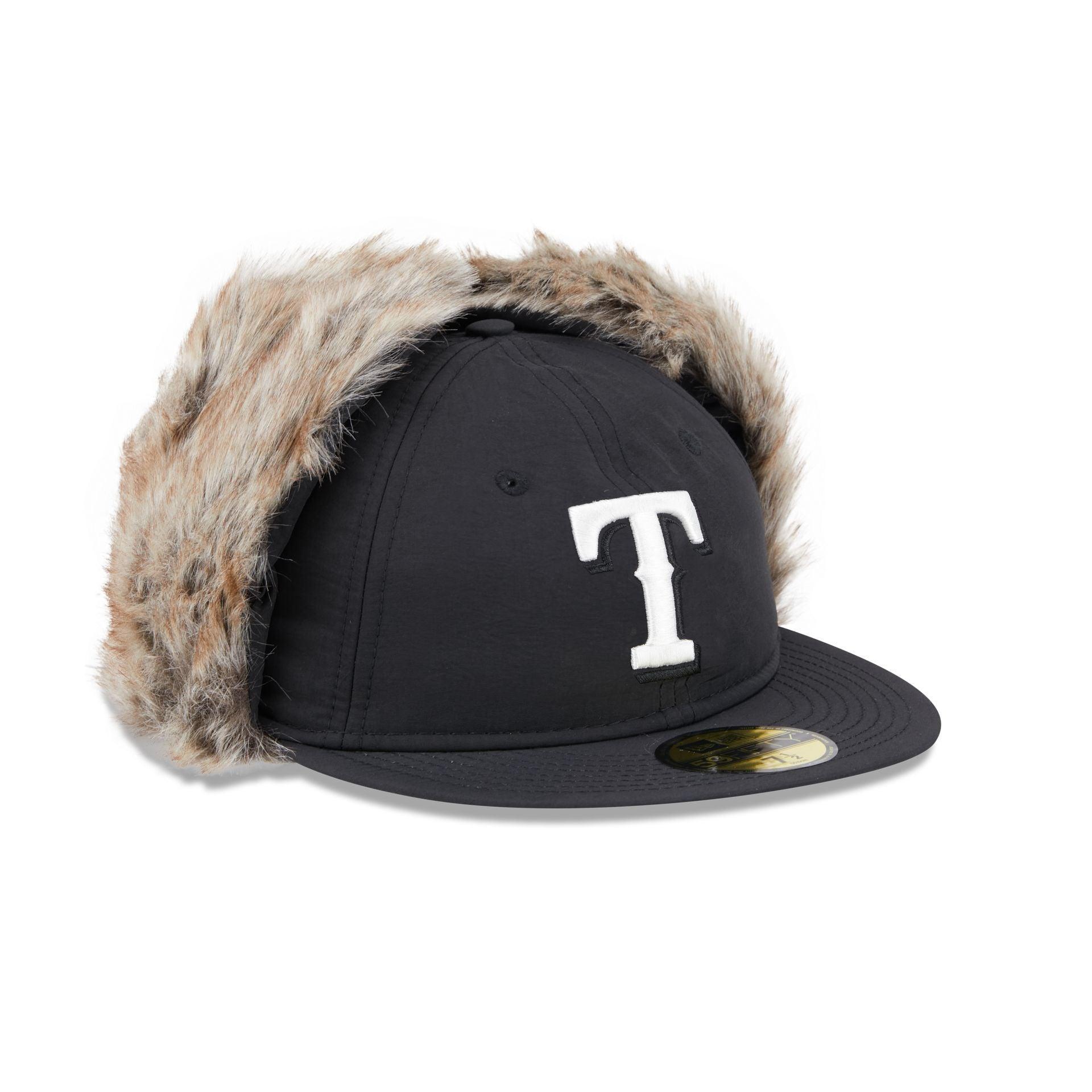 Texas Rangers Winter Dog Ear Retro Crown 59FIFTY Fitted Hat Male Product Image