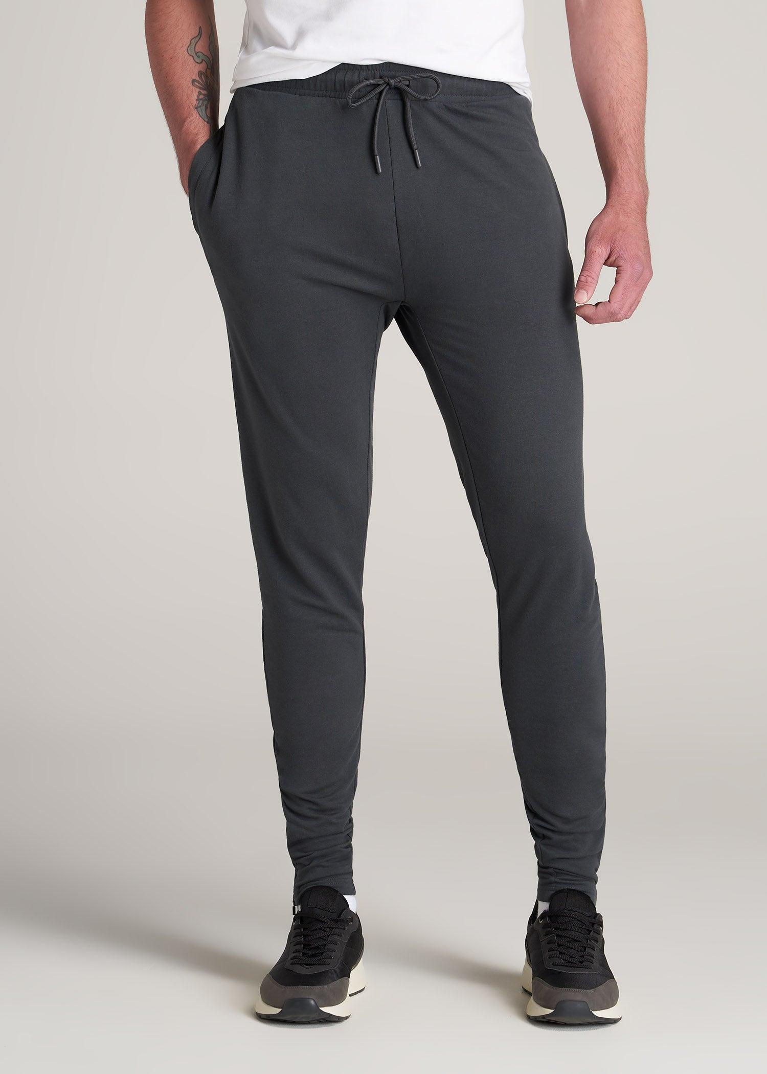 SLIM-FIT Lightweight French Terry Joggers for Tall Men in Iron Grey Product Image