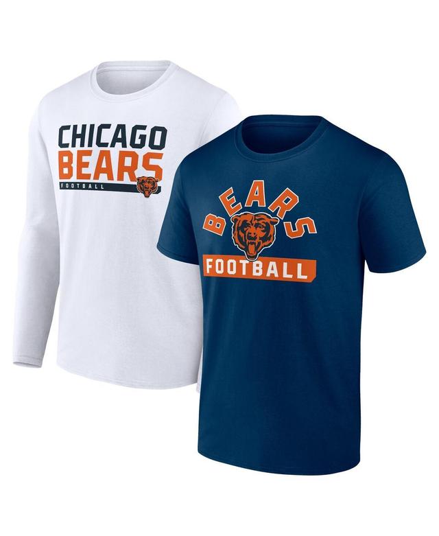 Mens Fanatics Navy Chicago Bears Two-Pack 2023 Schedule T-shirt Combo Set - Navy Product Image