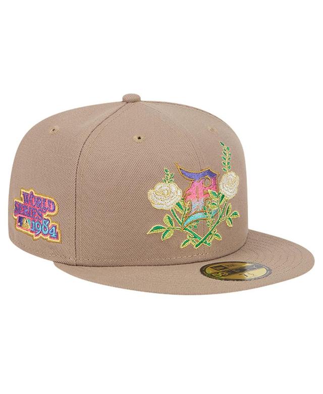 New Era Mens Khaki Detroit Tigers Rose Garden 59FIFTY Fitted Hat Product Image