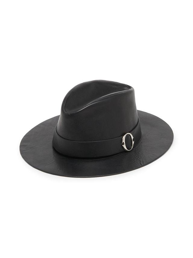 Mens Poem Leather Fedora Product Image