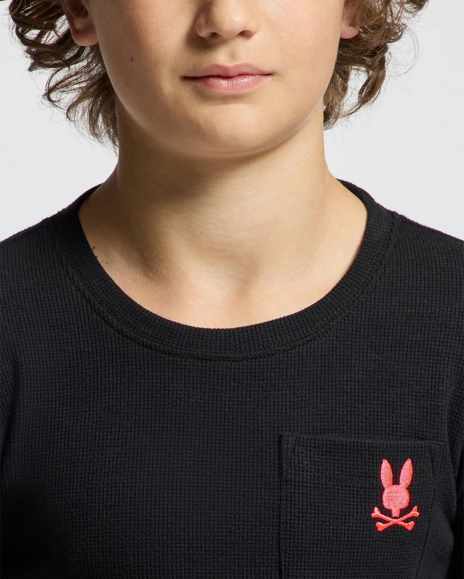 KIDS VAL WAFFLE LONG SLEEVE TEE - B0T672E200 Product Image