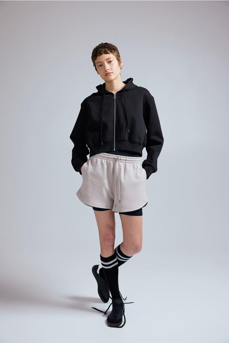 Short Hooded Sweatshirt Jacket Product Image