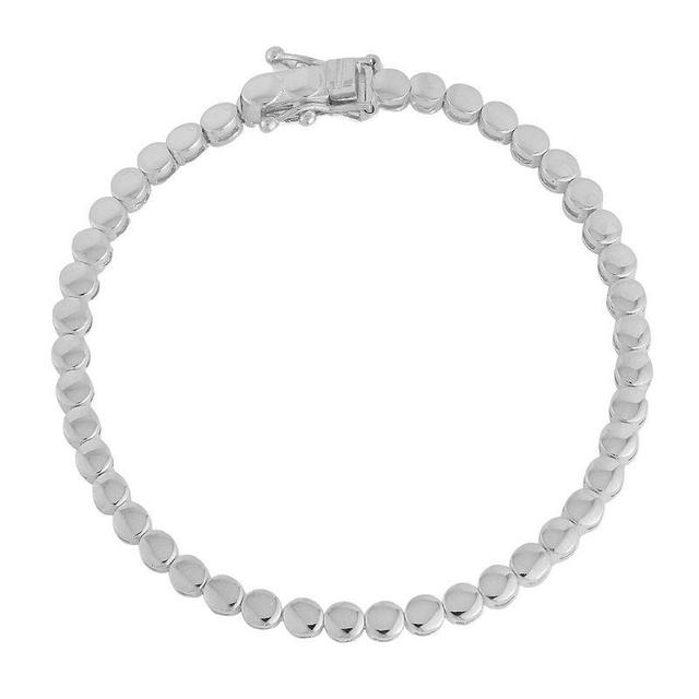 Sunkissed Sterling Beaded Bracelet, Womens Silver Tone Product Image