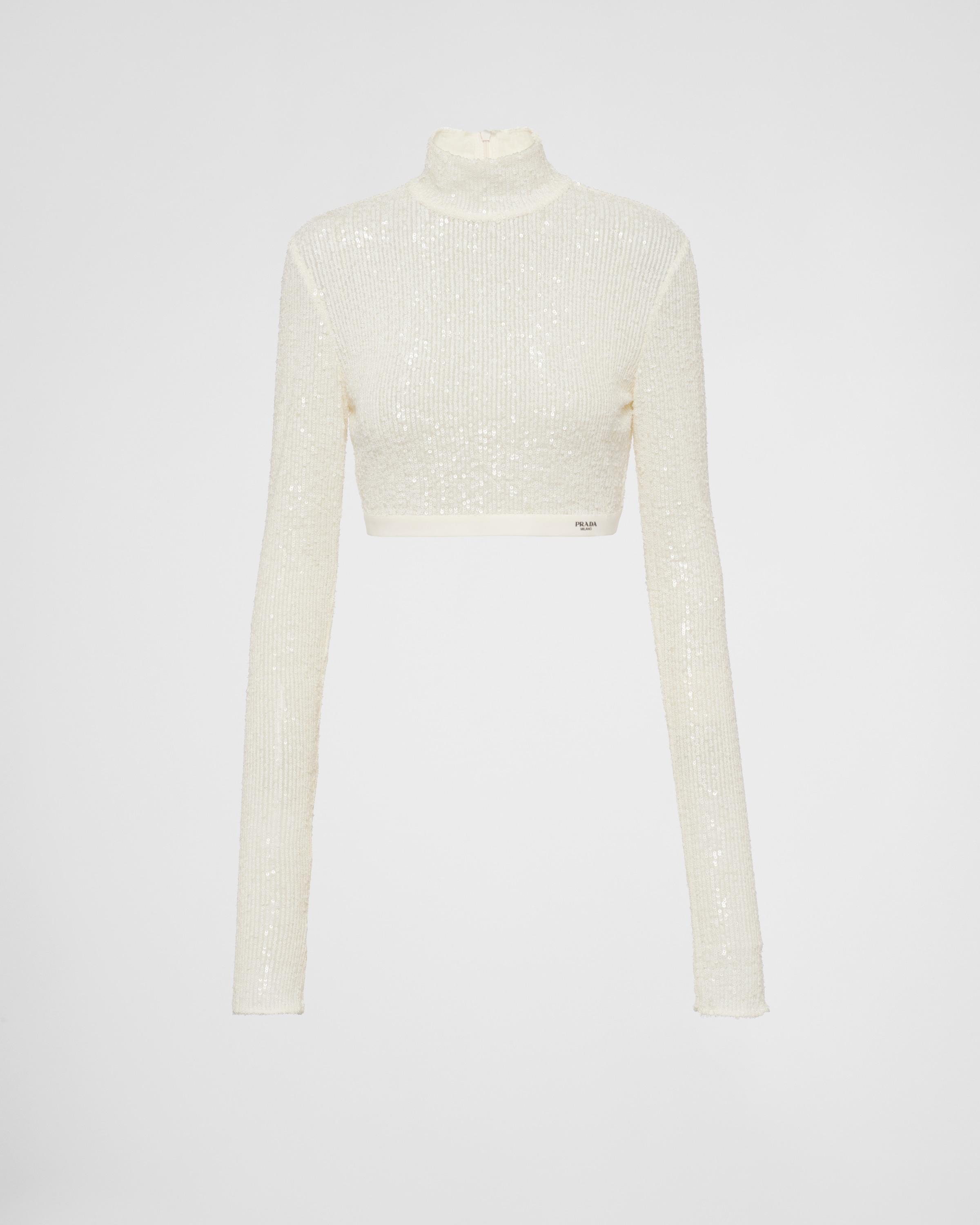 Sequined stretch top Product Image