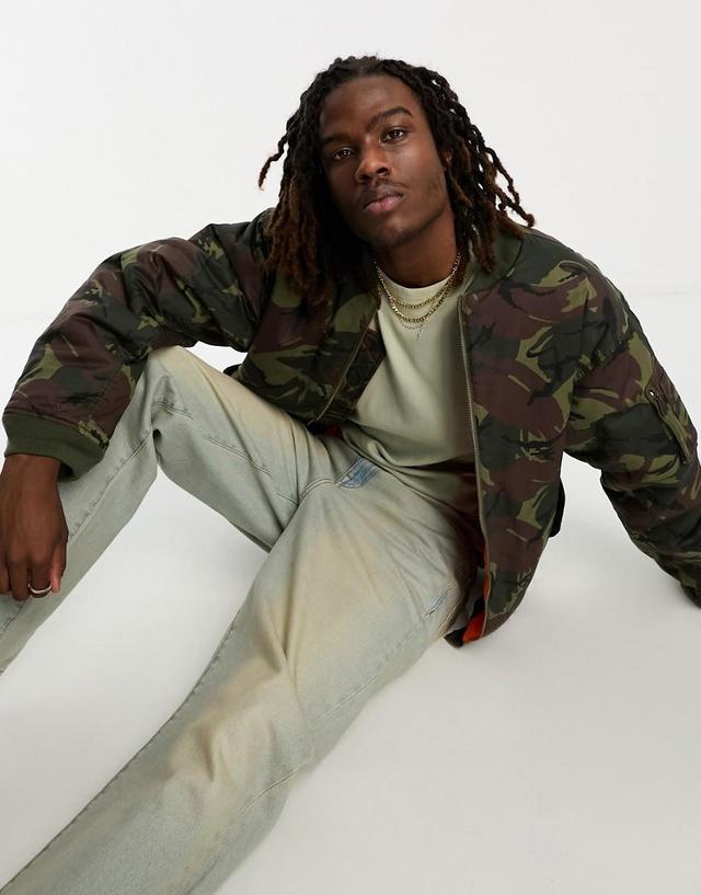 Nike Life camo print bomber jacket Product Image