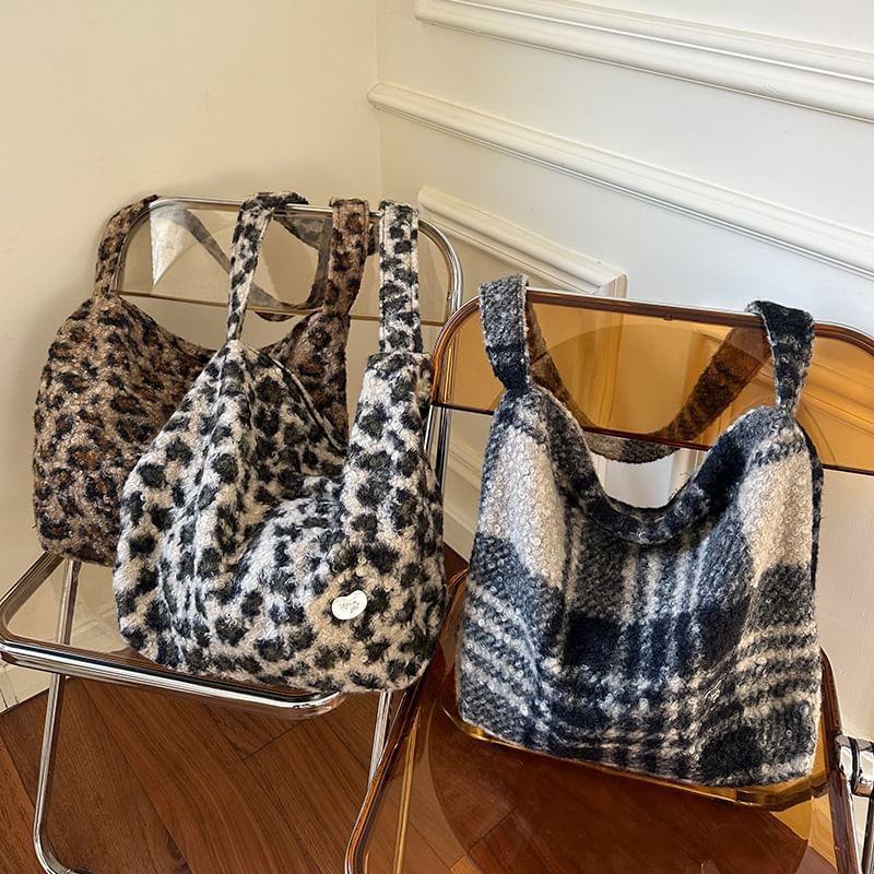 Patterned Fluffy Crossbody Bag Product Image