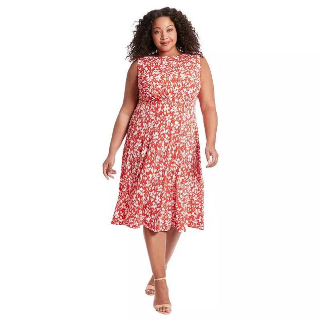 Plus Size London Times Midi Dress, Womens Product Image