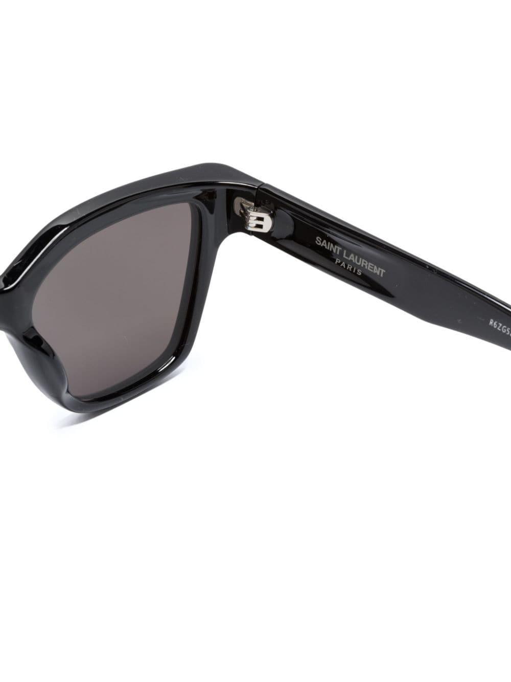 Logo-print Square-frame Sunglasses In Black Product Image