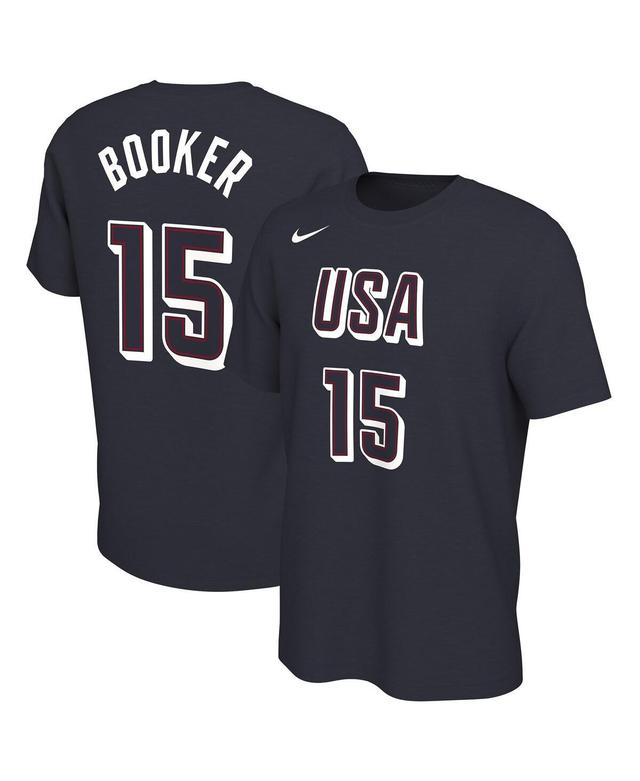 Nike Mens Devin Booker Navy Usa Basketball 2024 Summer Olympics Name Number T-Shirt Product Image