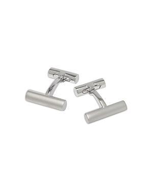 Mens Rhodium-Plated Brass Bar Cufflinks Product Image