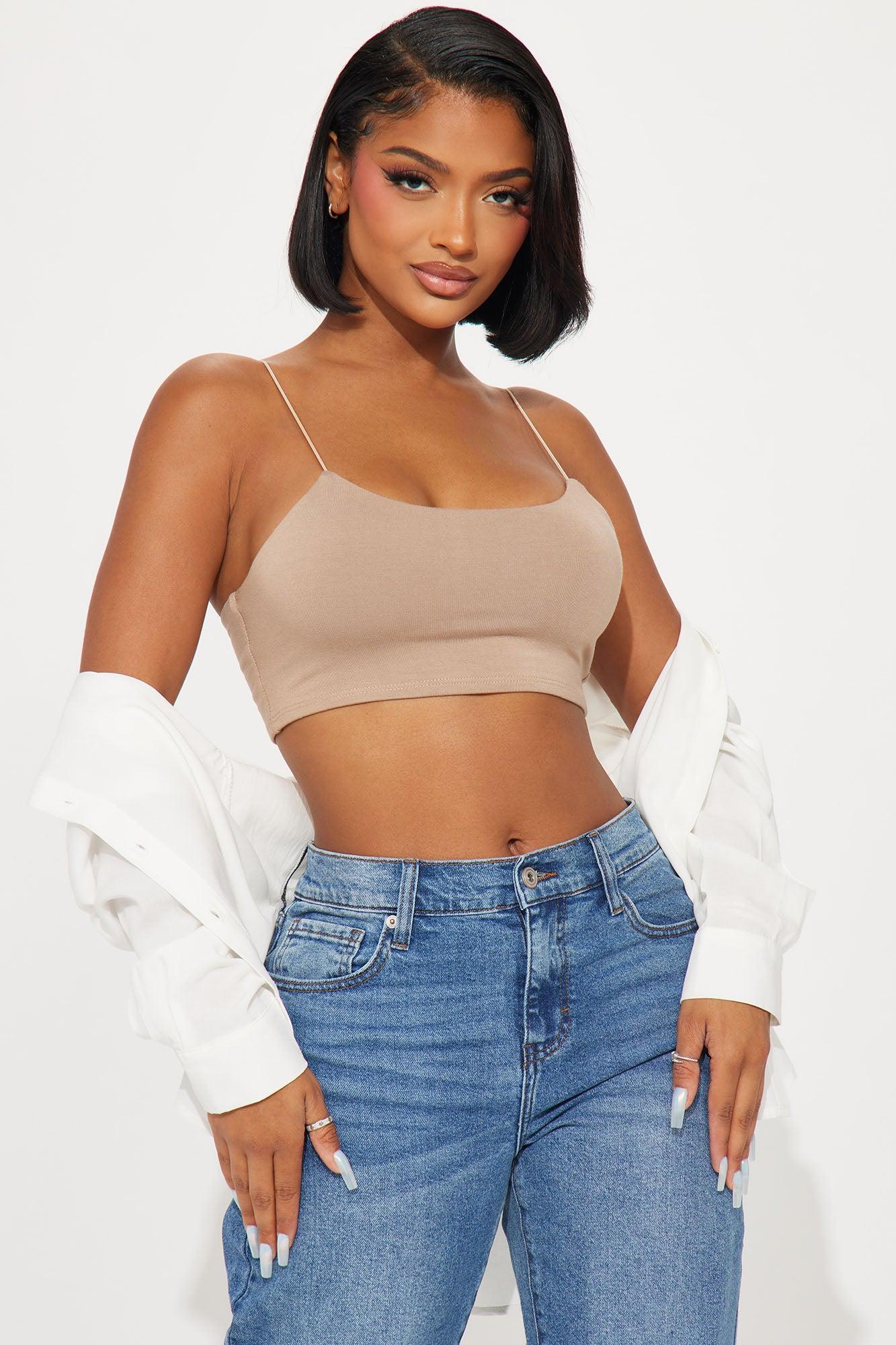 Kiki Super Cropped Top - Mocha Product Image