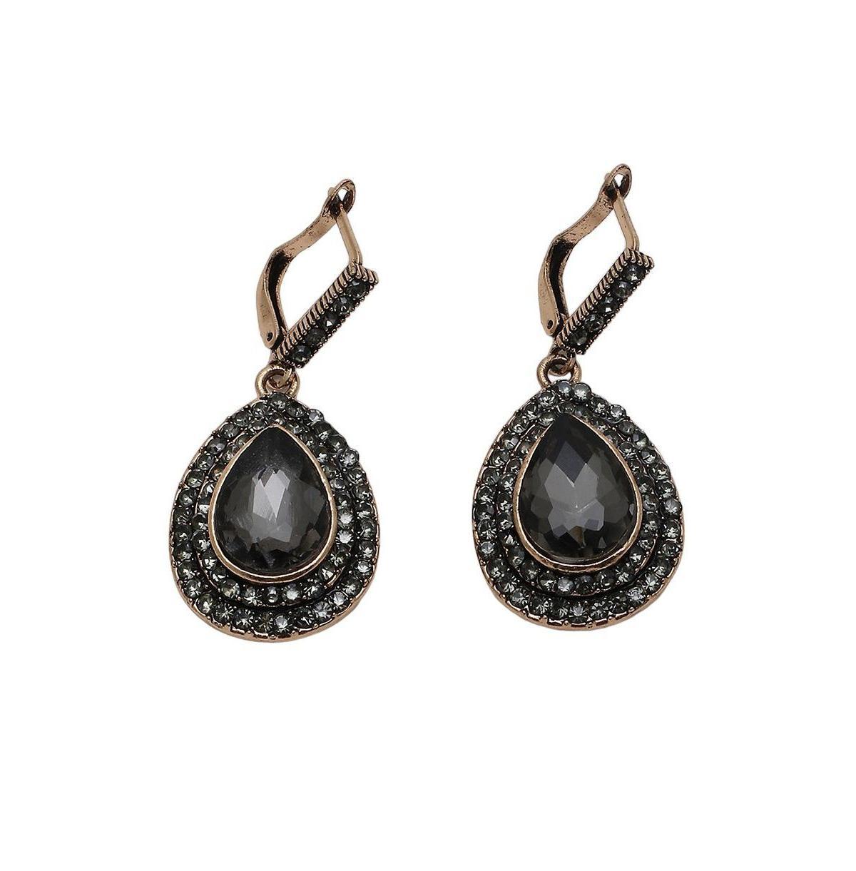 Sohi Womens Stone Drop Earrings Product Image