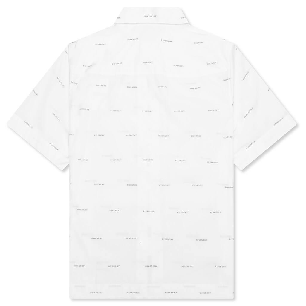 Zipped Boxy Fit Shirt - White Male Product Image