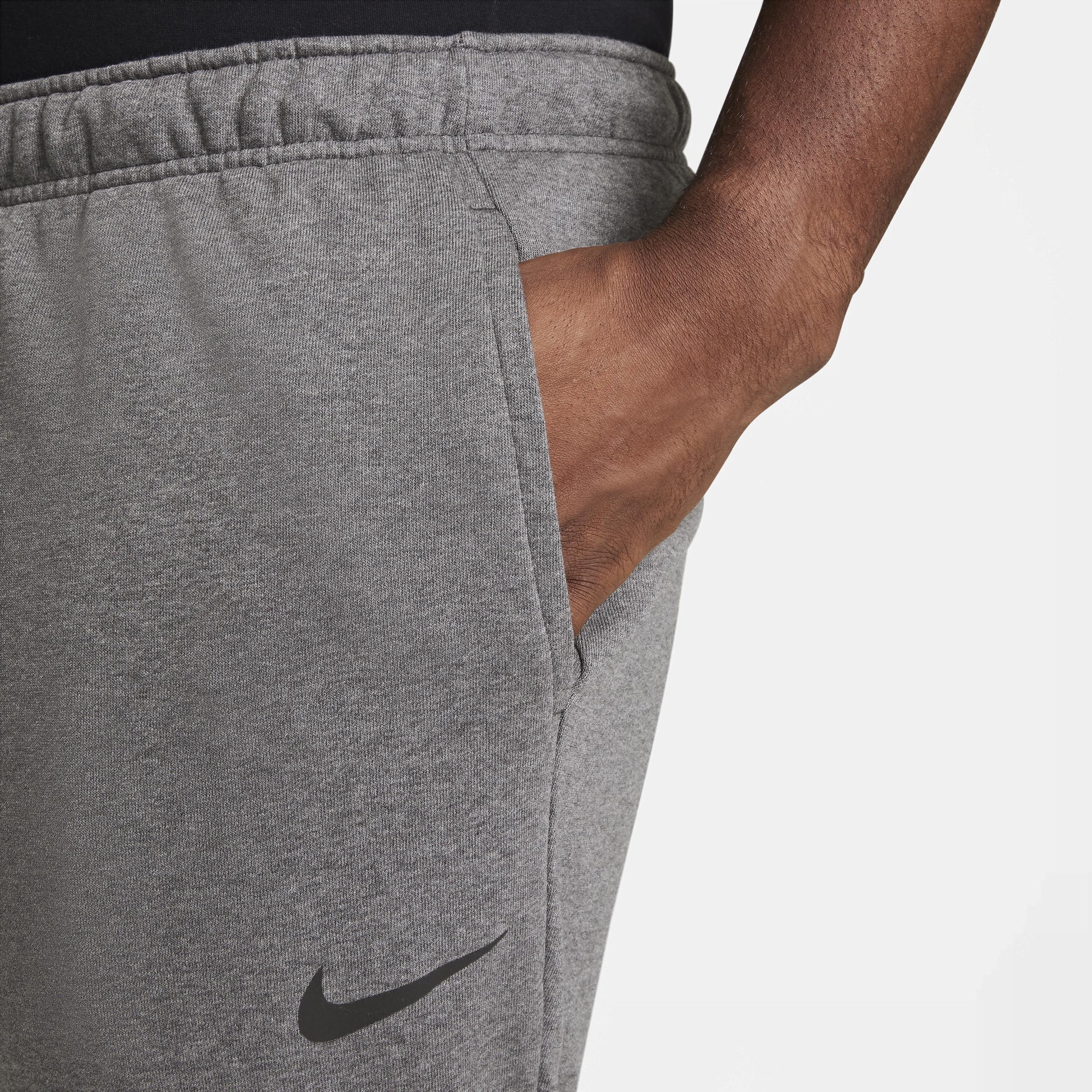 Mens Nike Dri-FIT Fleece Training Pants Grey Product Image