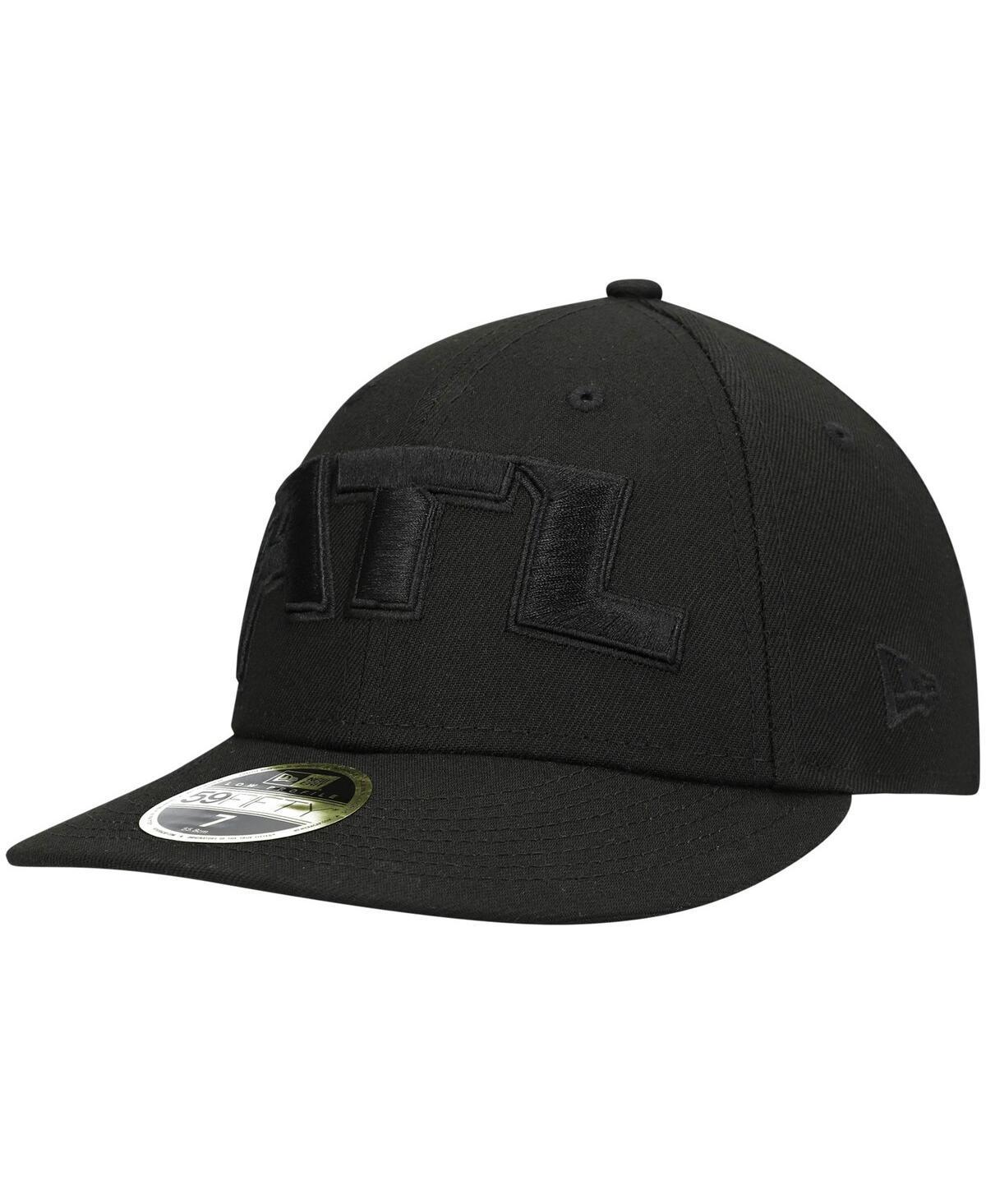 Mens New Era Black Atlanta Falcons Alternate Logo Black on Black Low Profile 59FIFTY II Fitted Hat Product Image