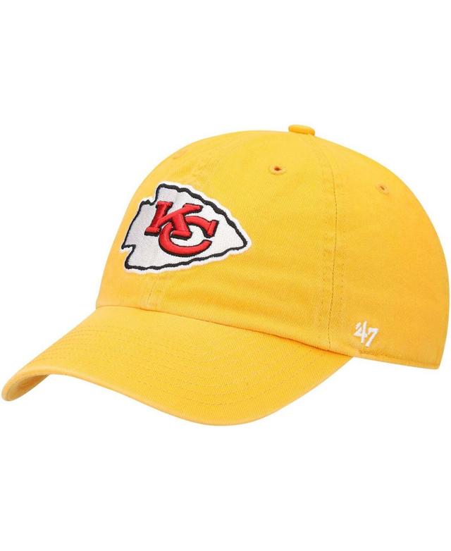 Mens Gold-Tone Kansas City Chiefs Secondary Clean Up Adjustable Hat Product Image