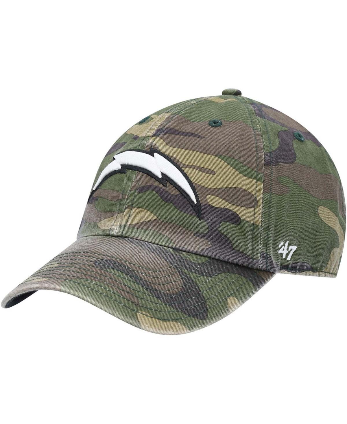 Mens 47 Camo Los Angeles Chargers Woodland Clean Up Adjustable Hat Product Image