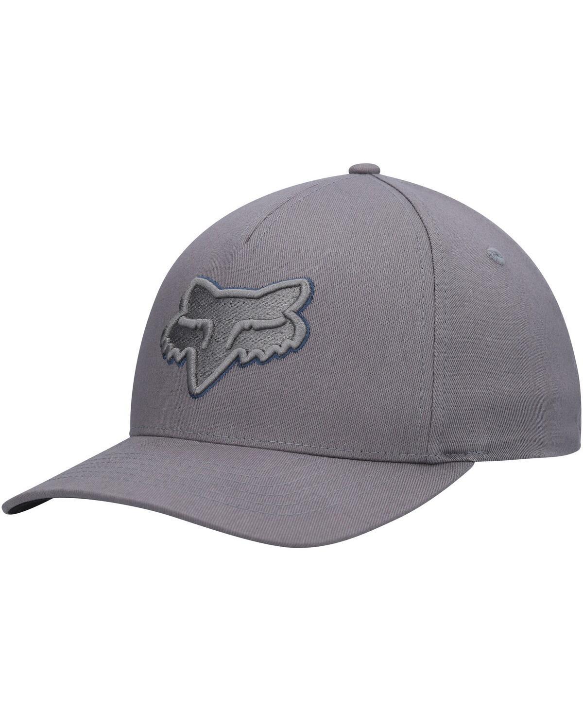 Mens Fox Gray Epicycle 2.0 Blue Logo Flex Hat Product Image