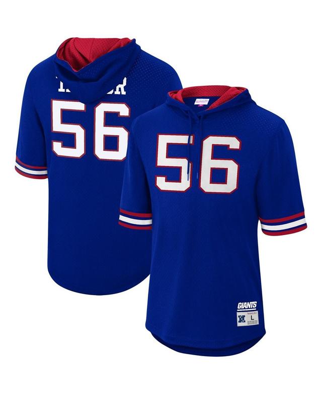 Mens Mitchell & Ness Lawrence Taylor Royal New York Giants Retired Player Mesh Name & Number Hoodie T-Shirt Product Image