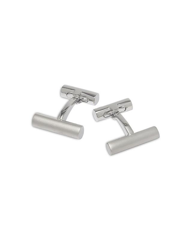 Link Up Two Tone Rhodium Plated Bar Cufflinks Product Image