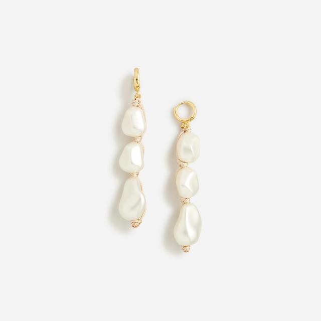 Pearl rope linear earrings Product Image