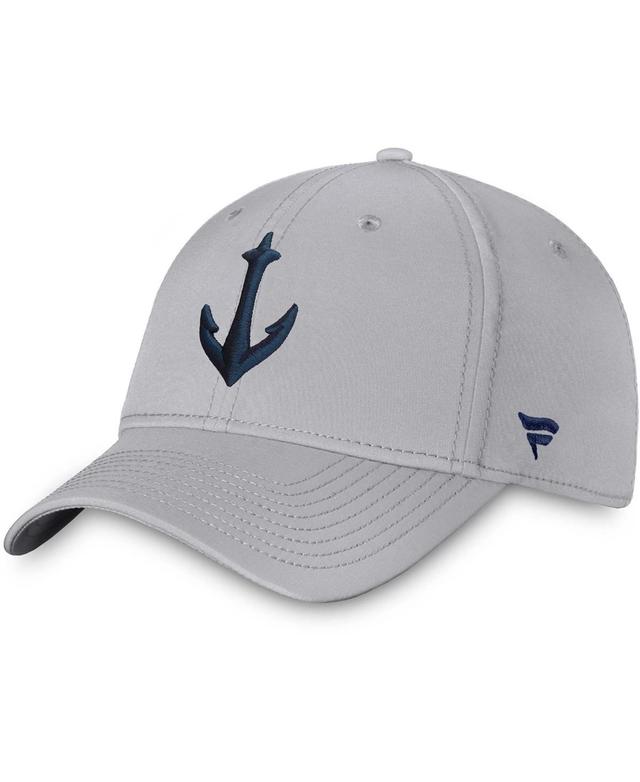 Mens Fanatics Branded Gray Seattle Kraken Secondary Logo Flex Hat Product Image