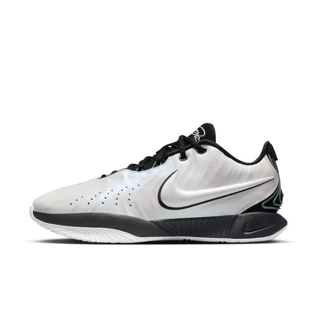 Nike Mens LeBron James Nike Lebron XXI - Mens Basketball Shoes White/Black/Grey Product Image