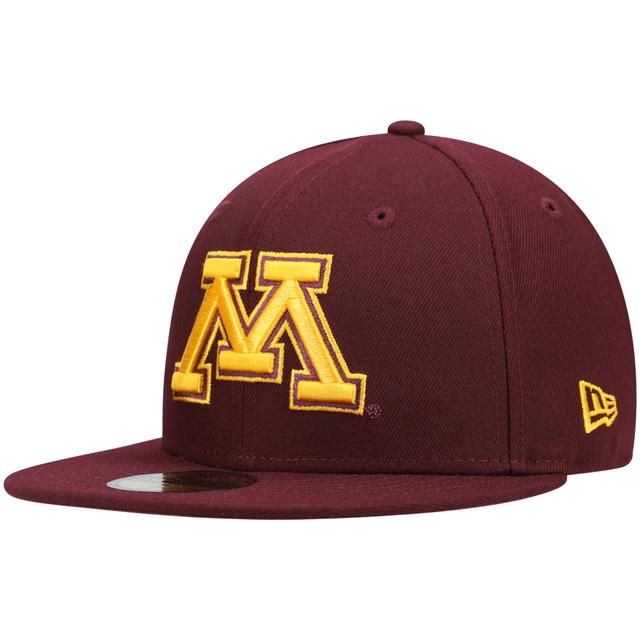 Mens New Era Maroon Minnesota Golden Gophers Logo Basic 59FIFTY Fitted Hat Product Image