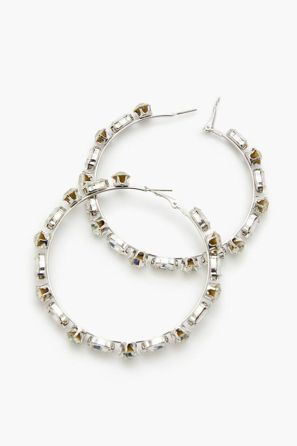 Faux Gem Hoop Earrings | Forever 21 Product Image