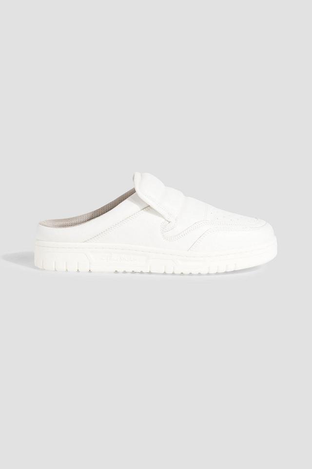 Leather Slip-on Sneakers In White Product Image