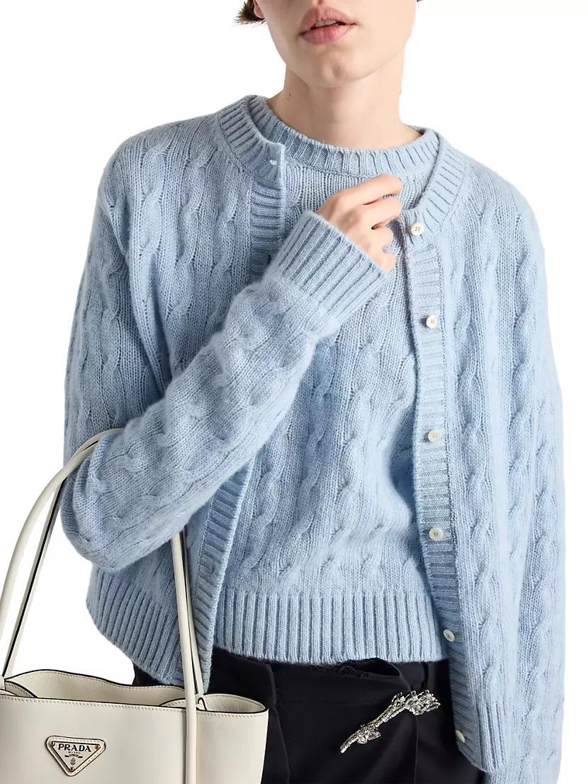 Cable-Knit Cashmere Sweater Product Image