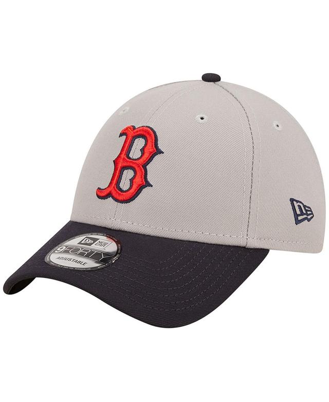 Mens New Era Gray Boston Red Sox League 9FORTY Adjustable Hat - Gray Product Image