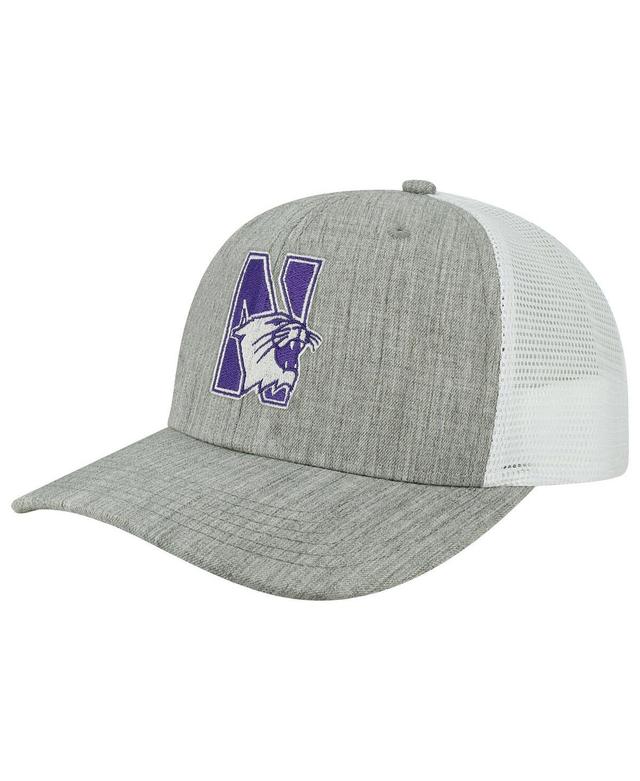 Mens Legacy Athletic Heather Gray Northwestern Wildcats The Champ Trucker Snapback Hat - Heather Gray Product Image