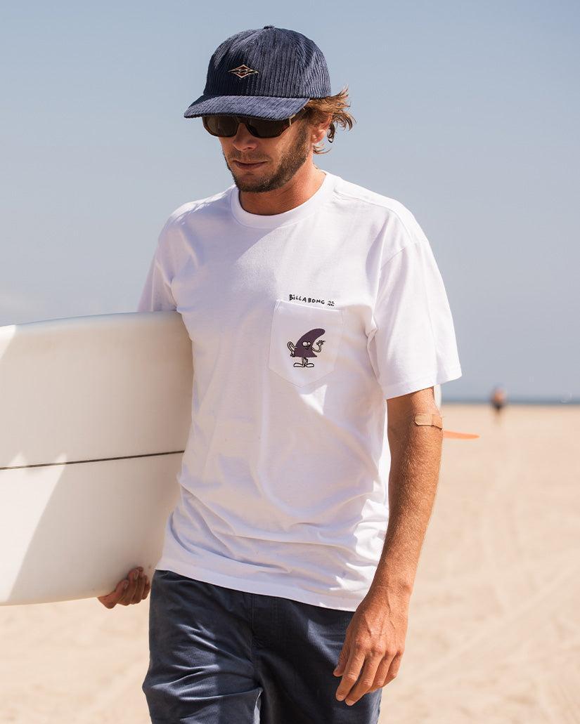 Funghi Pocket T-shirt - White Male Product Image