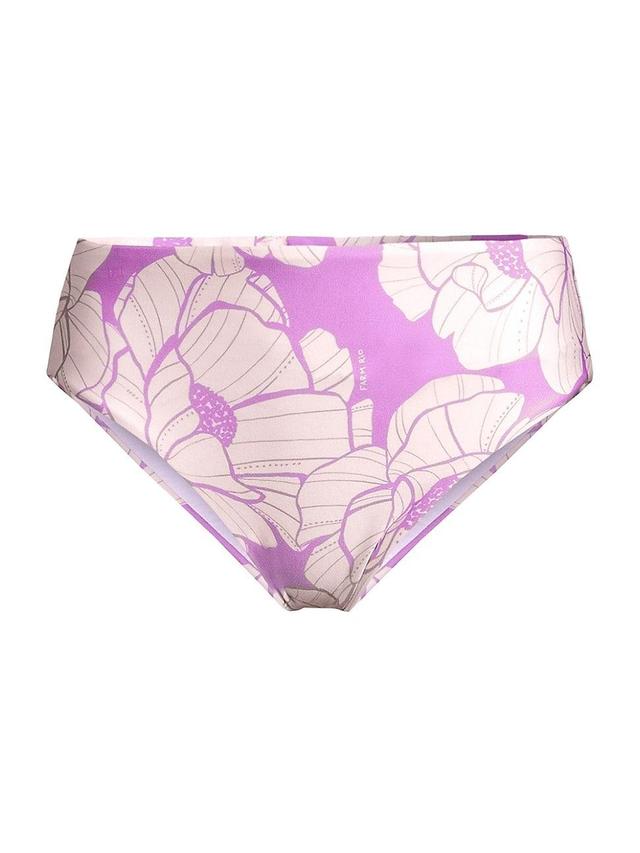 Womens Paula Floral Mid-Rise Bikini Bottoms Product Image