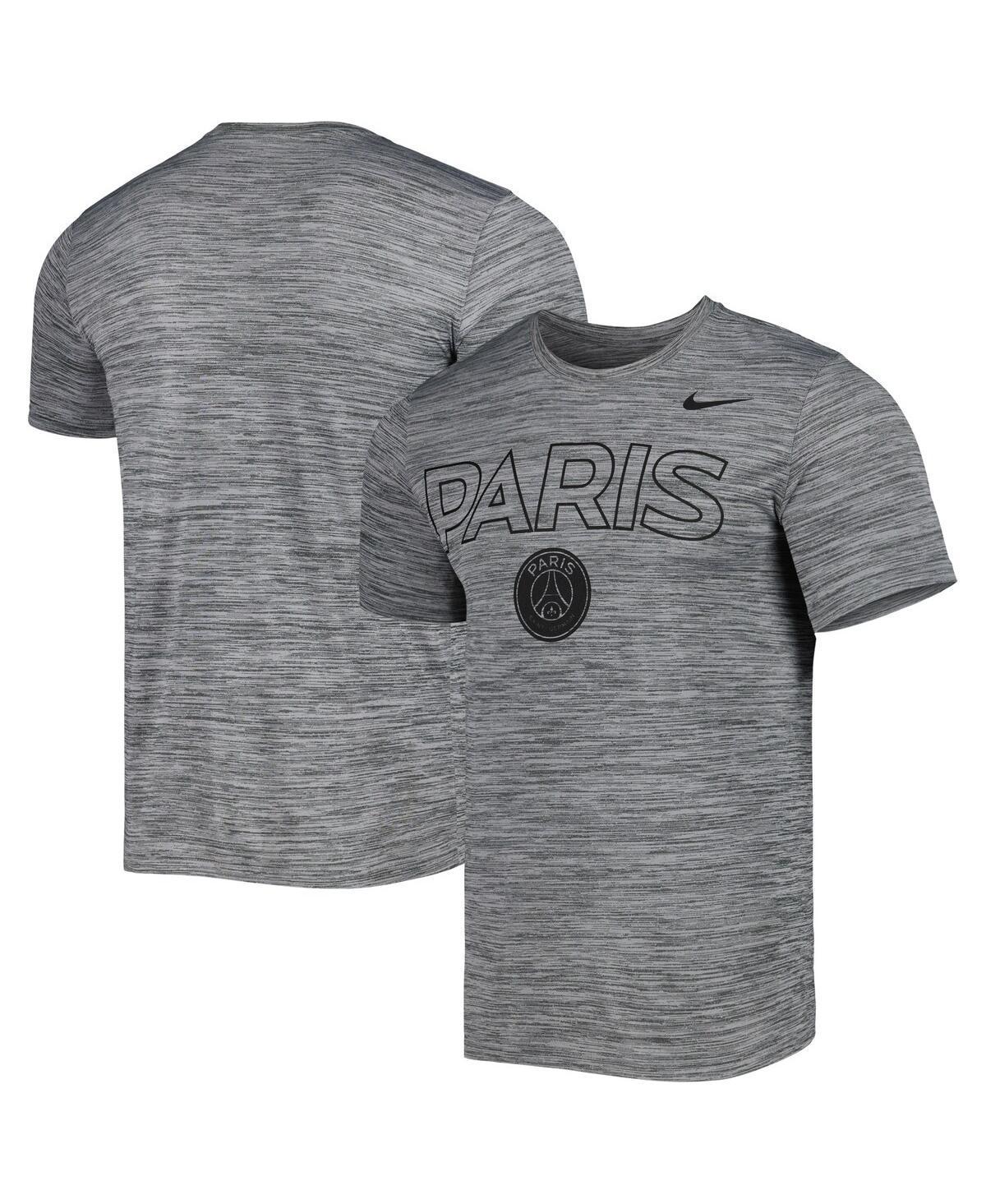 Mens Nike Heather Gray Paris Saint-Germain Lockup Velocity Legend Performance T-Shirt Product Image