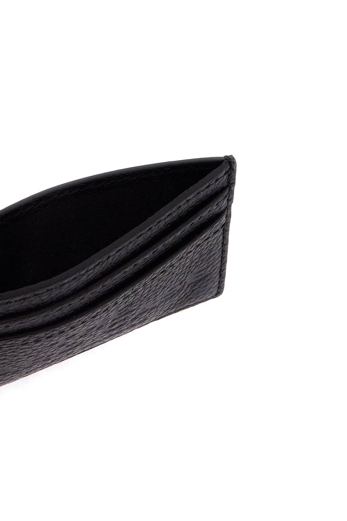 The Card Case Leather Wallet In Black Product Image