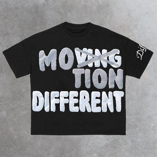 Vintage Motion Different Graphic 100% Cotton Short Sleeve T-Shirt Product Image