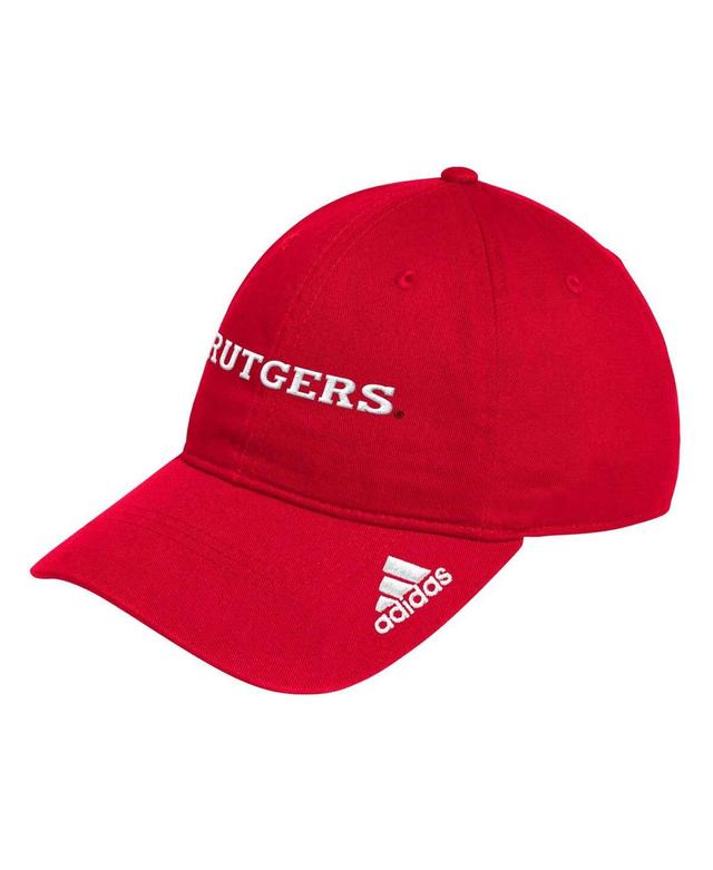 Adidas Mens Scarlet Rutgers Scarlet Knights Locker Room Wordmark Slouch Adjustable Hat Product Image