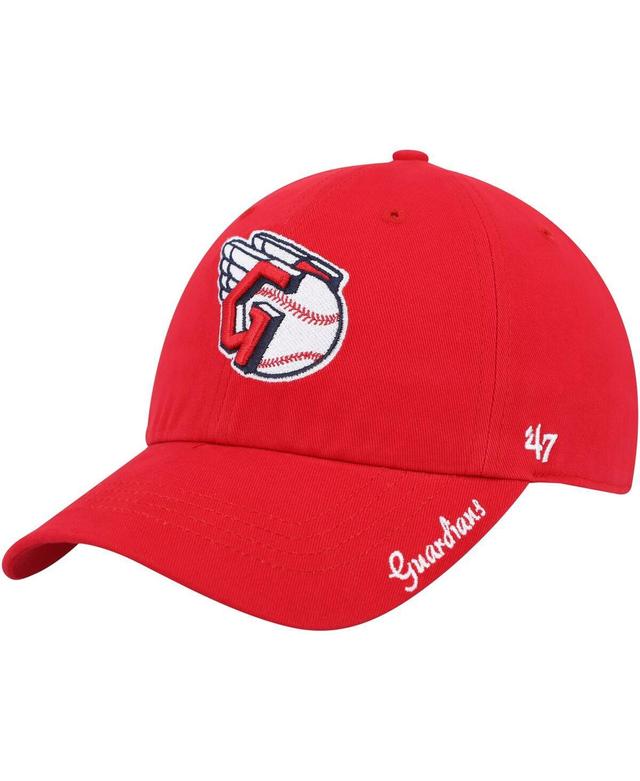 Womens 47 Brand Red Cleveland Guardians Team Miata Clean Up Adjustable Hat Product Image