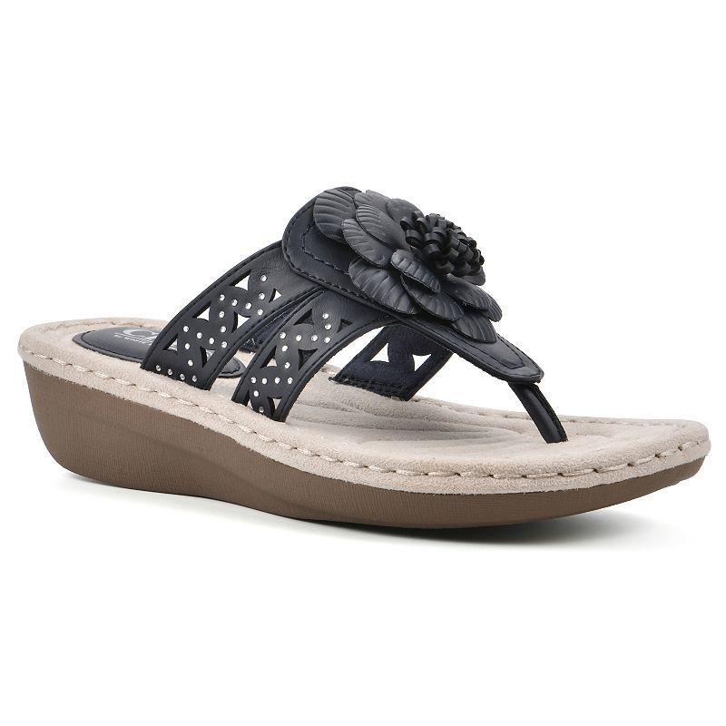 Cliffs by White Mountain Cynthia Womens Thong Sandals Blue Smo Product Image