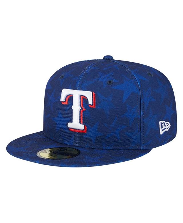 New Era Mens Navy Texas Rangers 2024 Mlb All-Star Game Pattern 59FIFTY Fitted Hat Product Image