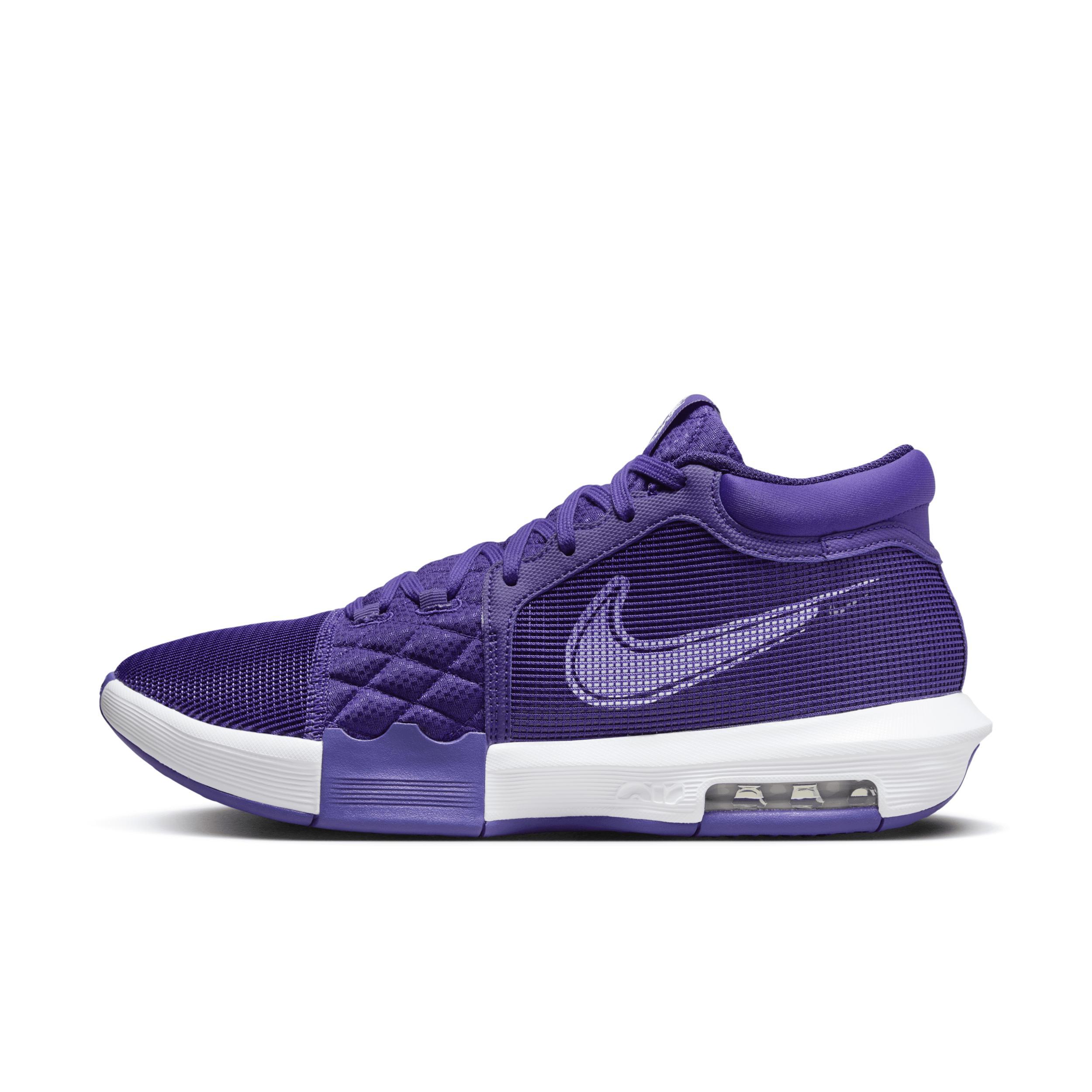 NIKE Men's Lebron Witness 8 Basketball Shoes In Field Purple/field Purple/white Product Image