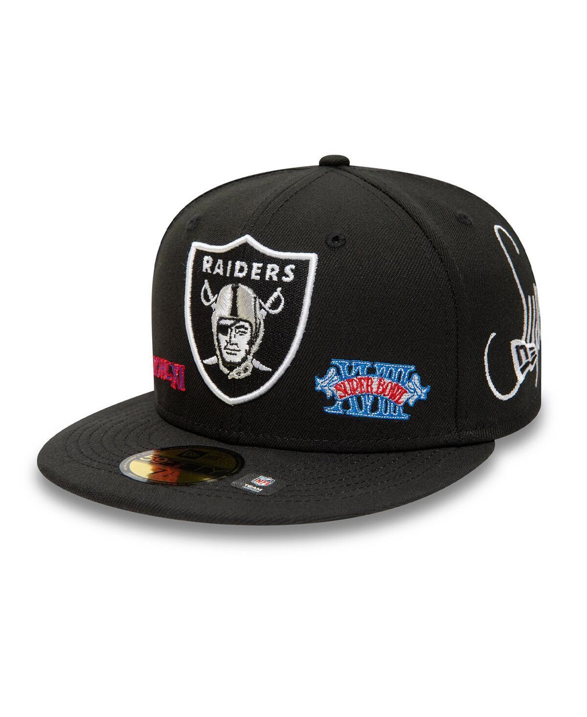 Mens New Era Black Las Vegas Raiders Historic Champs 59FIFTY Fitted Hat Product Image