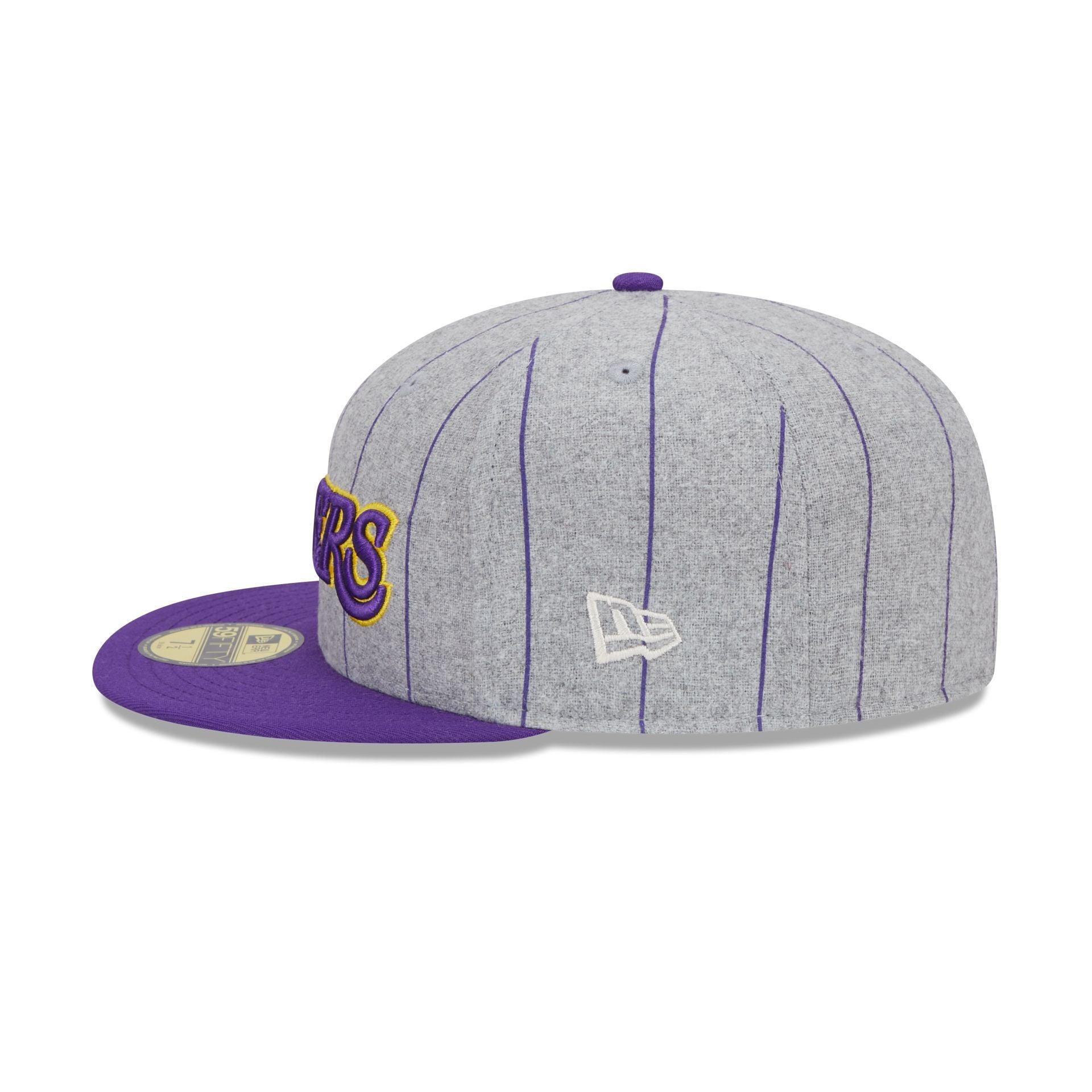 Los Angeles Lakers Heather Pinstripe 59FIFTY Fitted Hat Male Product Image