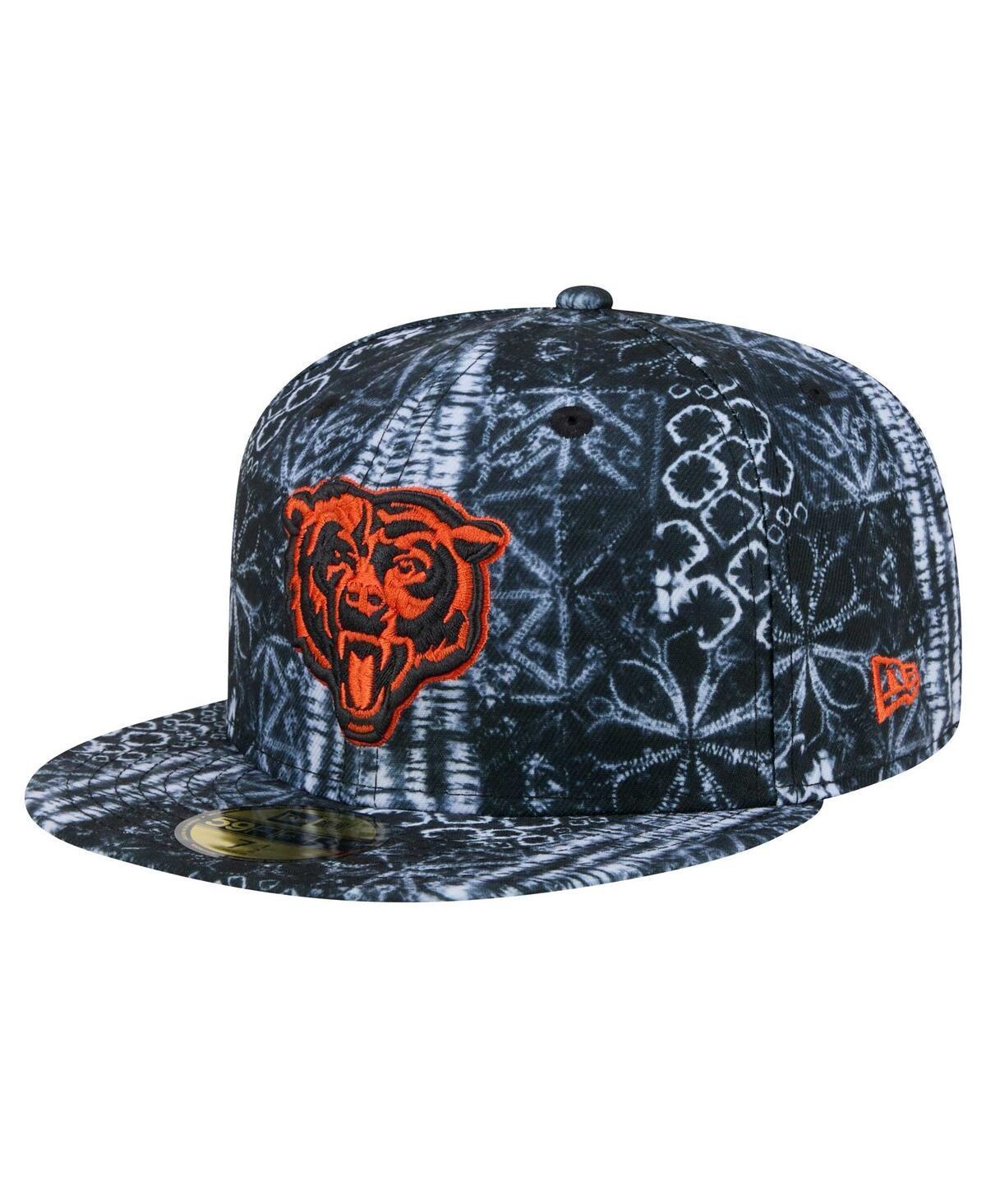 New Era Mens Black Chicago Bears Shibori 59fifty Fitted Hat Product Image