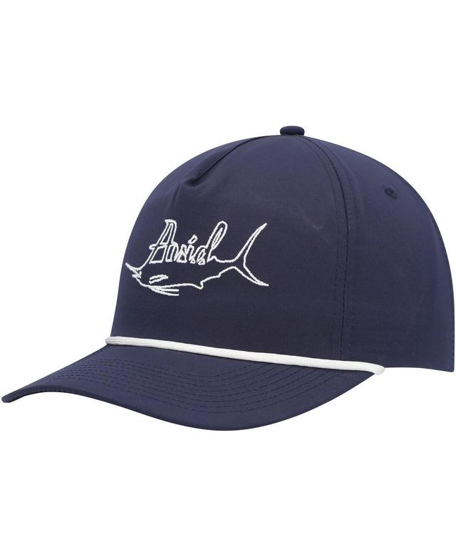 Mens Avid Navy Spindle AVIDry Snapback Hat Product Image