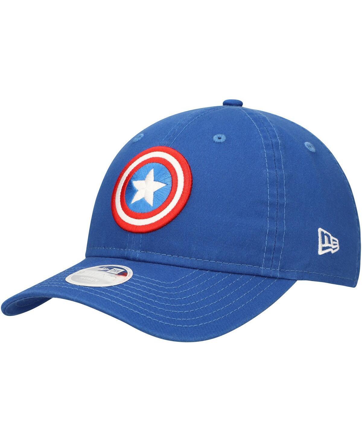 New Era Mens Blue Captain America 9TWENTY Adjustable Hat Product Image